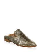 Robert Clergerie Asier Metallic Leather Mules