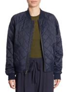 Vince Quilted Nylon Bomber Jacket