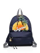 See By Chloe Andy Embroidered Satin Backpack