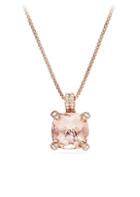 David Yurman Chatelaine 11mm Morganite Pendant Necklace With Diamonds