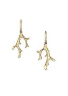 Annette Ferdinandsen Diamond, Crystal & 14k Yellow Gold Coral Earrings