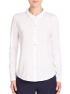 Eileen Fisher Organic Cotton Button-front Shirt