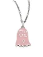 Gucci Guccighost Sterling Silver Ghost Pendant Necklace