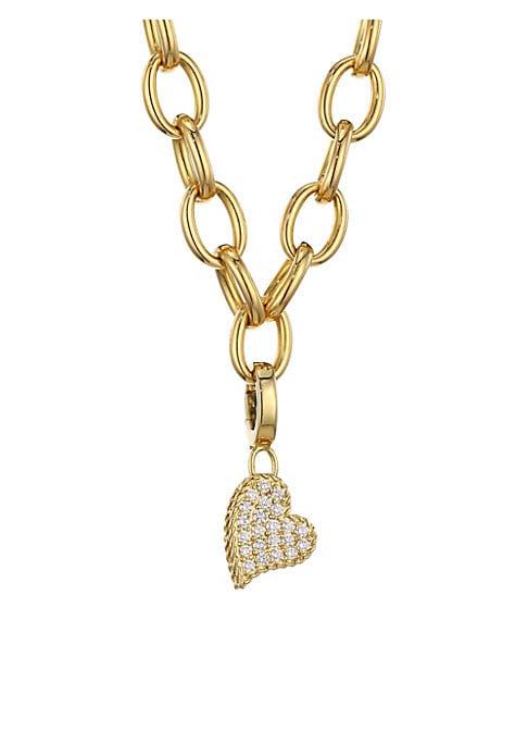 Roberto Coin 18k Gold & Diamond Heart Pendant