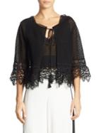 Alberta Ferretti Knit Lace Cardigan