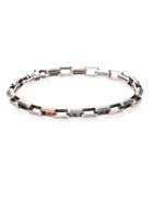 Title Of Work Gridlocks Sterling Silver And Rosegold Large Box Chain Bracelet