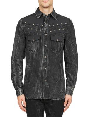 Givenchy Long-sleeve Denim Button-down Shirt