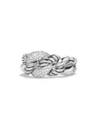 David Yurman Belmont Curb Link Ring With Diamonds