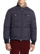 Brunello Cucinelli Shearling Collar Padded Jacket