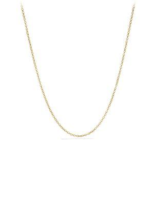 David Yurman Small Cable Rolo Chain Necklace In Gold