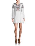 Parker Milly Silk Embroidered Dress