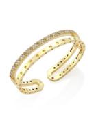 Roberto Coin Double Symphony Diamond & 18k Yellow Gold Bangle