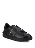 Valentino Rockstud Untitled Calfskin Leather Sneakers
