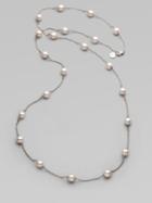 Majorica 8mm White Round Pearl Illusion Necklace