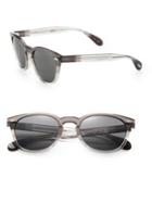 Oliver Peoples Sheldrake Plus 52mm Round Sunglasses