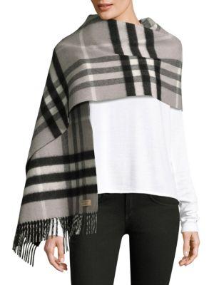 Burberry Wool And Cashmere Oversized Plaid Scarf