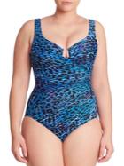 Miraclesuit Swim, Plus Size One-piece Escape Cheetah-print Swimsuit