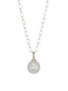 Mizuki 14k Gold, Pearl & Diamond Pendant Necklace