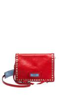 Prada Small Studded Glace Etiquette Leather Shoulder Bag