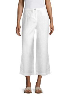 Eileen Fisher Linen Wide Cropped Pants