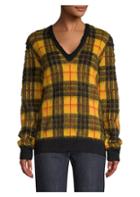 Michael Kors Collection Tartan Mohair Pullover Sweater
