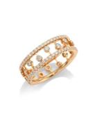 De Beers Dewdrop Diamond & 18k Pink Gold Ring