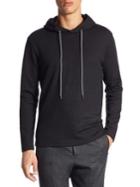 Solid Homme Drawstring Cotton Hoodie