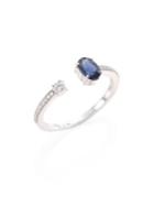 Hueb Rainbow Diamond & Blue Sapphire Open Ring