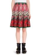 Alexander Mcqueen Floral A-line Skirt