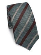 Kiton Textured Striped Silk Blend Tie