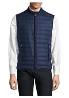 Corneliani Reversible Prince Of Wales Quilted Silk Vest