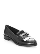 Tod's Double-t Kiltie Leather Loafers