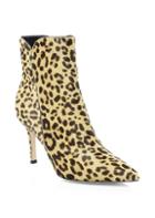 Gianvito Rossi Pointly Calf Hair Leopard Booties