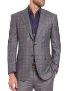 Canali Plaid Wool & Cashmere Sportcoat