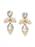 Temple St. Clair Foglia Royal Blue Moonstone, Diamond & 18k Yellow Gold Drop Earrings