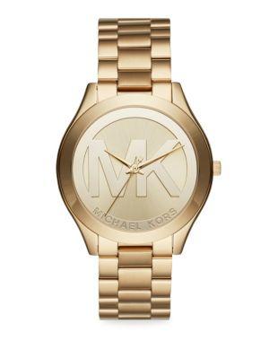 Michael Kors Slim Runway Stainless Steel Three-hand Bracelet Watch