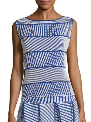 Issey Miyake Striped Patterned Top
