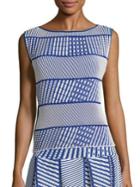 Issey Miyake Striped Patterned Top