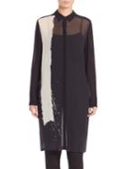 Dkny Collared Button-front Dress
