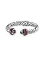 David Yurman Cable Berries Pink Sapphire & Stainless Steel Bracelet