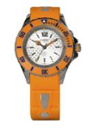 Kyboe Neon Orange Silicone & Stainless Steel Strap Watch/40mm