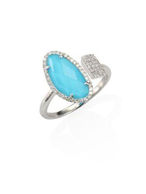Meira T Diamond & Turquoise Doublet Ring