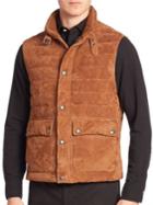 Polo Ralph Lauren Sleeveless Mockneck Leather Vest