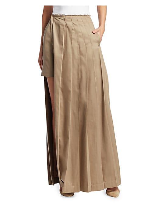 Rokh Long Layered Kilt Skirt