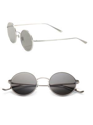 Oliver Peoples The Row The Row For Oliver Peoples After Midnight 49mm Round Titanium Sunglasses