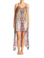 Camilla Echoes Of Engai Embellished Silk Split Front Dress