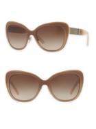 Burberry 57mm Check-embossed Butterfly Sunglasses