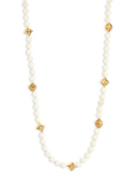 Chan Luu White Opal Beaded Long Necklace