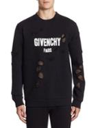 Givenchy Cuban Destroyed Logo Sweatshirt