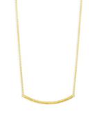 Gurhan Curved Bar 22k Gold Necklace